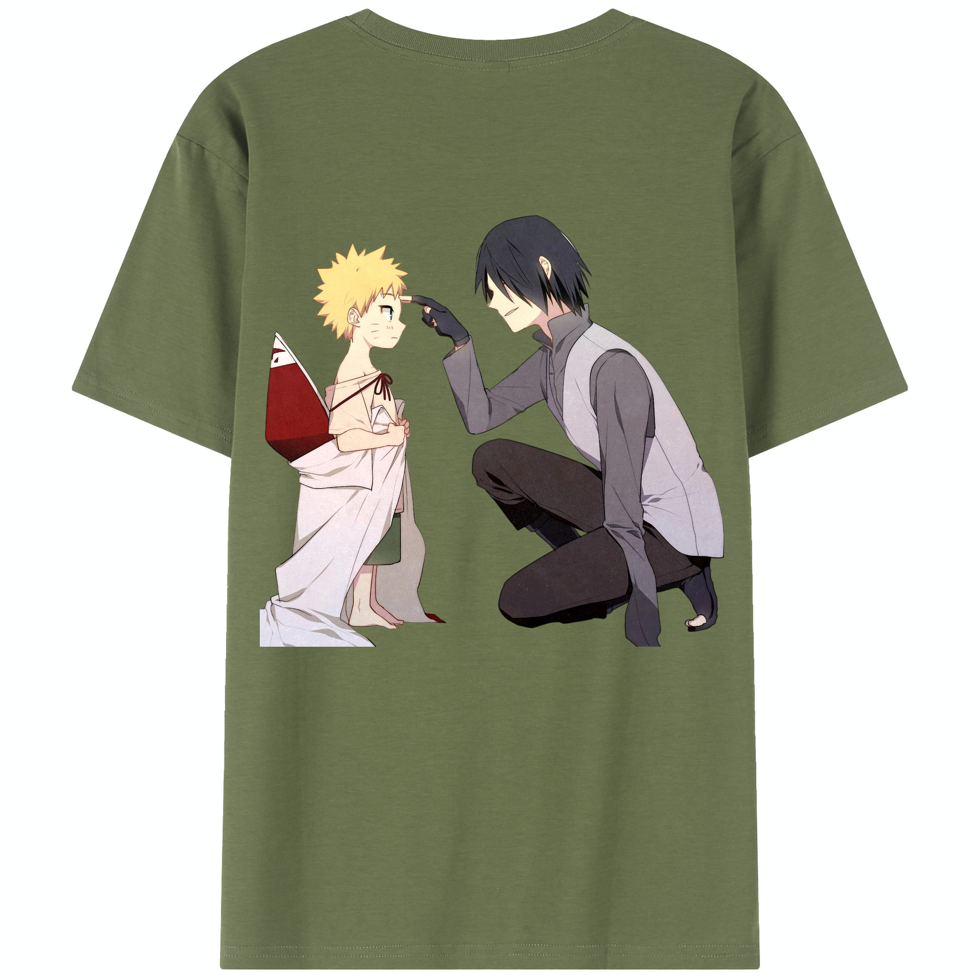 （画像用） NARUTO -ナルト- うちは サスケ Uchiha Sasuke 綿100％半袖Tシャツ（背面プリント）